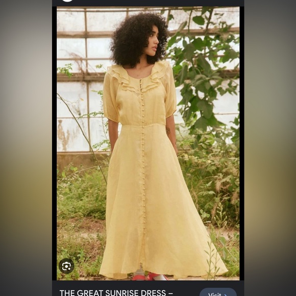 THE GREAT Sunrise Dress - Buttercup - Size 0 - Picture 2 of 8